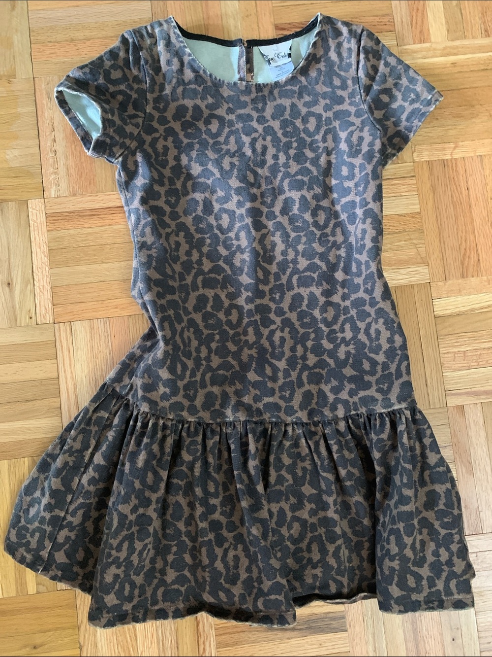 Rare Editions EUC! Leopard Print Short Sleeve Dress - Girls' Size 8